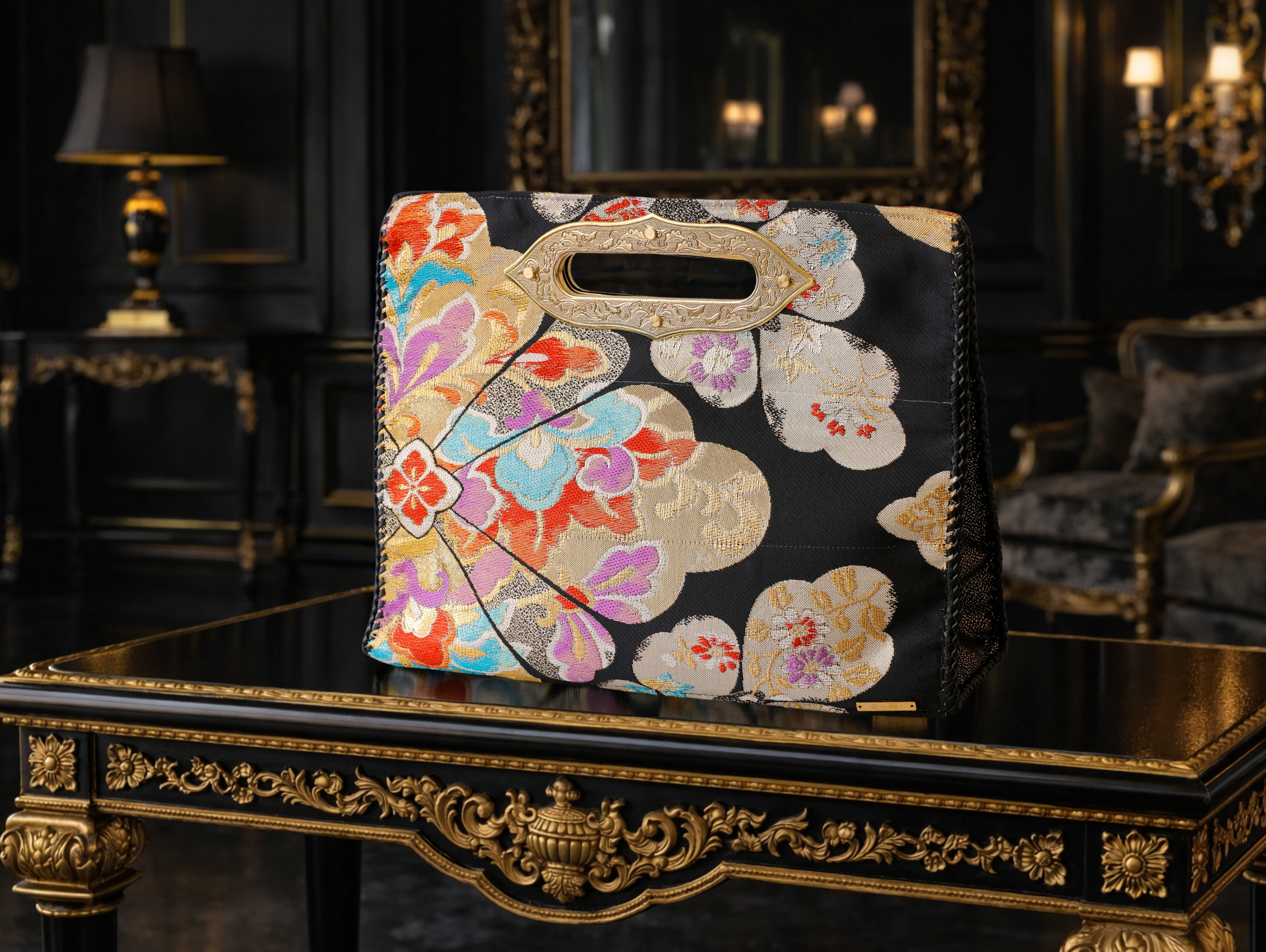 2026/3/5発売開始「MIKOSHI Series -ハンドバッグ-」広島仏壇 彫金技術とのコラボ帯バッグ